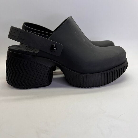 Sorel Ona Streetworks Black Clog Heel Size 11 Slip-On Rubber Comfort Shoe - Picture 2 of 16